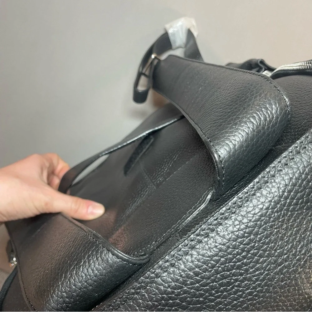 NEW Delta Million Miler Pebbled Black Leather Backpack, Travel, Business
